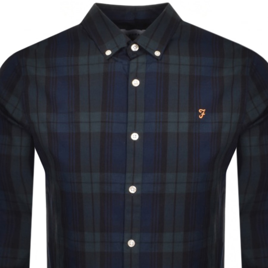 Alternative Image for ProductFarah Vintage Brewer Tartan Shirt Green2
